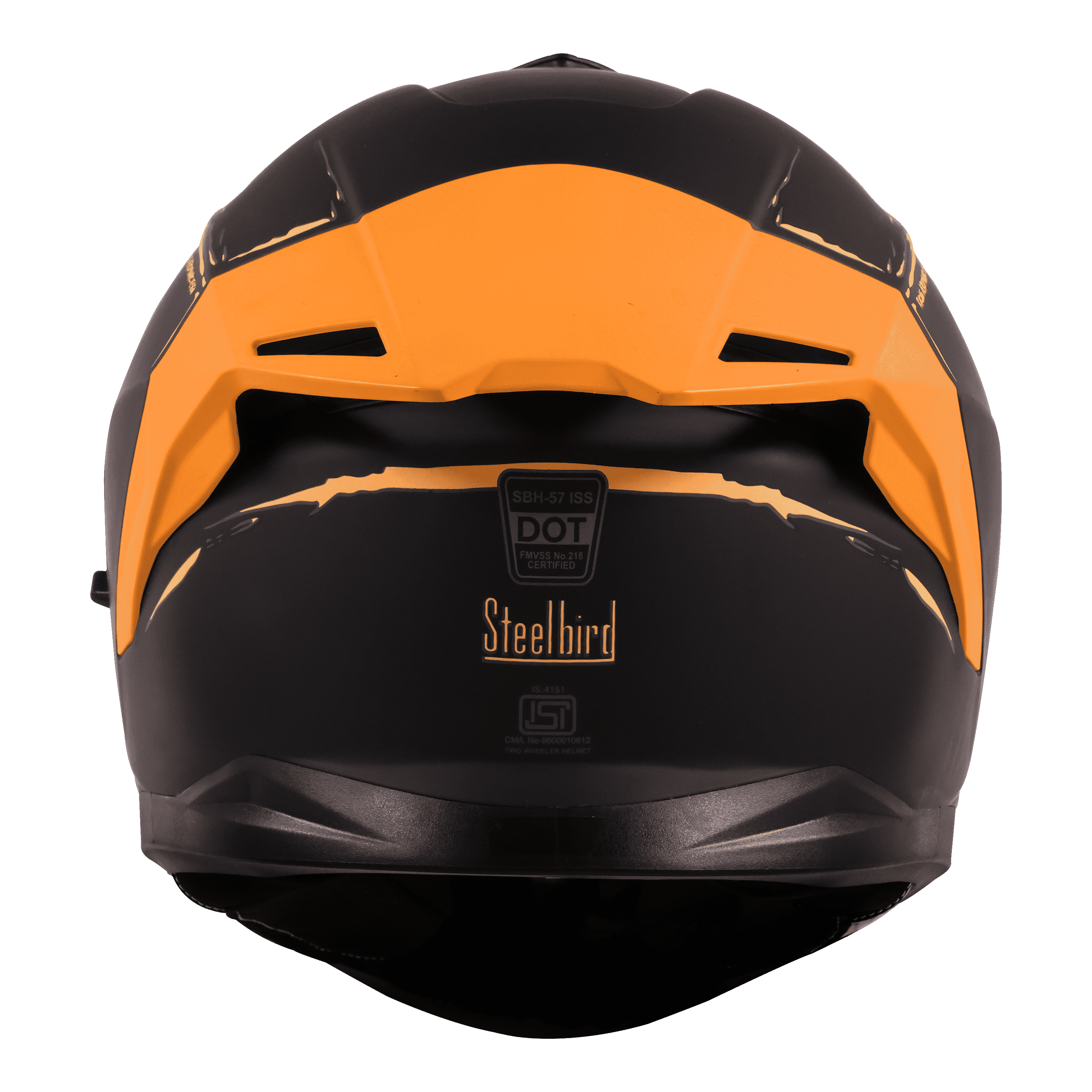 SBH-57 ISS FIGHTER F2 GLOSSY BLACK WITH ORANGE